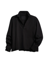 Load image into Gallery viewer, Frank &amp; Eileen Patrick Popover Henley | Vintage Jersey | Black