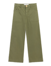 Load image into Gallery viewer, Frank &amp; Eileen Limerick Wide-Leg Utility Pant | Italian Peached Twill Olive