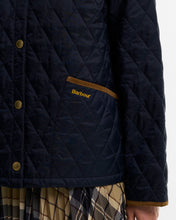 Load image into Gallery viewer, Barbour Women's Icons Cropped Liddesdale Quilted Jacket | Dark Navy &amp; Birchwood