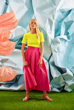 Load image into Gallery viewer, FINAL SALE Hunter Bell Lee Top Neon Ribbed Knit Short Sleeve Tee | Neon Yellow