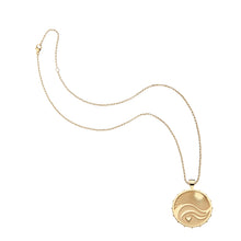 Load image into Gallery viewer, Jane Win LOVE, COURAGE, &amp; STRENGTH Original Pendant Coin On 16-18" Classic Rolo Chain
