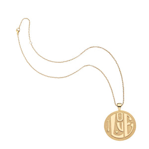 Jane Win Jumbo LOVE Pendant | 16-18" Rolo Chain