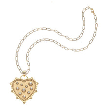 Load image into Gallery viewer, Jane Win LOVE Is In The Air Heart Pendant On 18&quot; Drawn Link Chain