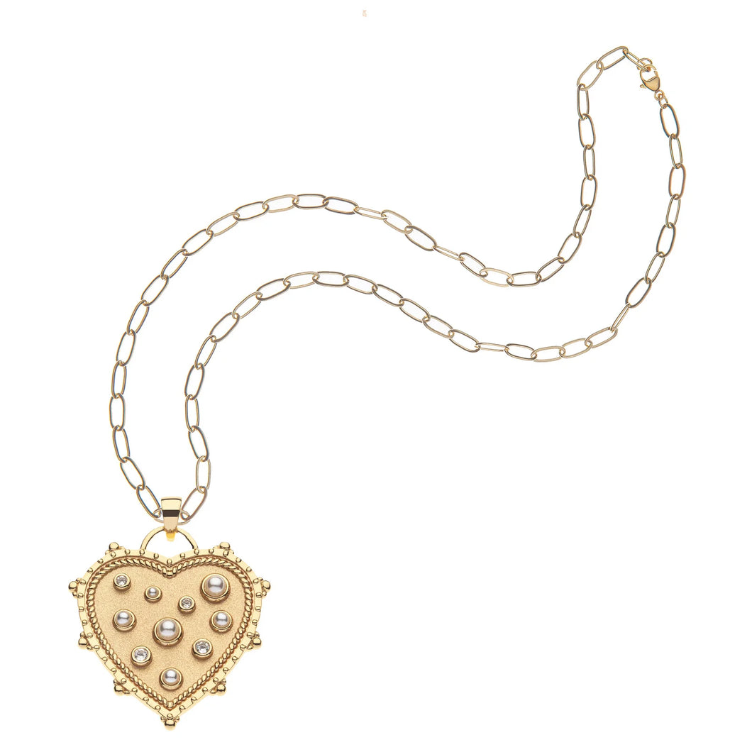 Jane Win LOVE Is In The Air Heart Pendant On 18