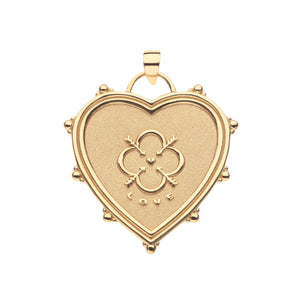 Jane Win LOVE Is In The Air Heart Pendant On 18" Drawn Link Chain