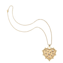 Load image into Gallery viewer, Jane Win LOVE Is In The Air Heart Pendant On 16-18" Rolo Chain