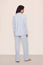 Load image into Gallery viewer, Eberjey Gisele TENCEL™ Modal Long PJ Set | Ice Blue &amp; Ivory