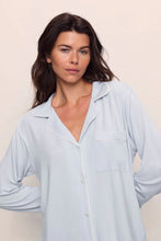 Load image into Gallery viewer, Eberjey Gisele TENCEL™ Modal Long PJ Set | Ice Blue &amp; Ivory