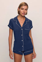 Load image into Gallery viewer, Eberjey Gisele TENCEL™ Modal Shortie Short PJ Set | Navy &amp; Ivory