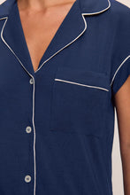 Load image into Gallery viewer, Eberjey Gisele TENCEL™ Modal Shortie Short PJ Set | Navy &amp; Ivory