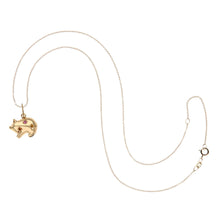 Load image into Gallery viewer, Jane Win LUCKY Wishful Pig Pendant Necklace in Solid Gold