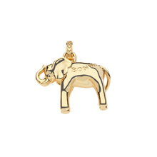 Load image into Gallery viewer, Jane Win Lucky Bonne Chance Elephant Charm On 16-18" Classic Rolo Chain