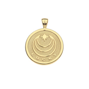 Jane Win LUCKY Rabbit JW Original Pendant Coin | 18" Drawn Link Chain