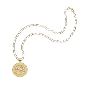 Jane Win LUCKY Rabbit JW Original Pendant Coin | 18" Drawn Link Chain