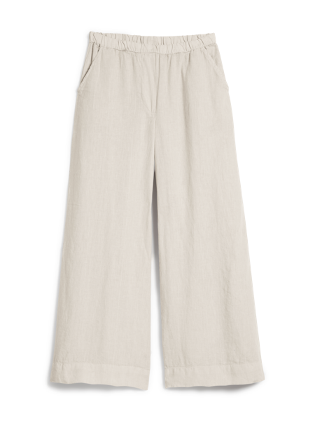 Frank & Eileen Maisie Pull On Crop Wide Leg Linen Pant | Sand