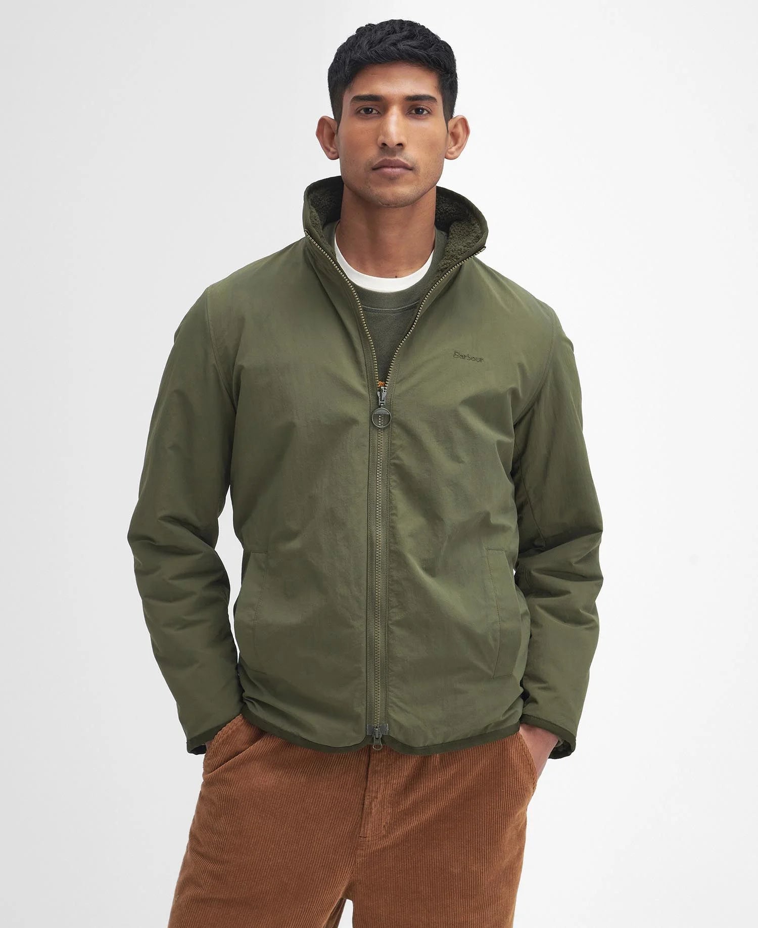 FINAL SALE Barbour Men's Reversible Fleece Jacket | Fern – Cat FINAL SALE Barbour Men's Reversible Fleece Jacket | Fern – Cat