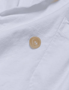 Frank & Eileen Mini Belfast Cropped Peacoat | Italian Performance Linen | White