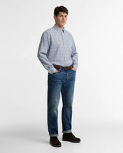 Load image into Gallery viewer, Barbour Men's Henderson Thermo Weave Long-Sleeved Shirt | Deep Blue
