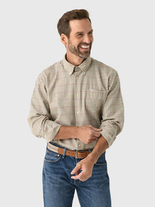Barbour Men's Henderson Thermo Weave Long-Sleeved Shirt | Ecru