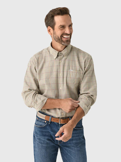 Barbour Men's Henderson Thermo Weave Long-Sleeved Shirt | Ecru