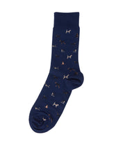 Load image into Gallery viewer, Barbour Men's Mavin Dog Socks | Mid Blue