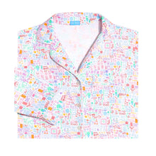 Load image into Gallery viewer, Joy Street Mahjong Women’s Button Front Long Pajama Set