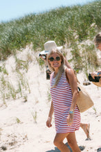Load image into Gallery viewer, Marea Presley Shift Dress | Red Nautical Stripe