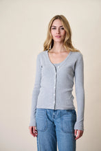 Load image into Gallery viewer, Marea Pointelle Cardigan | Grey