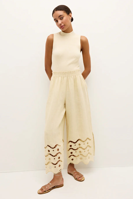 Marie Oliver Marin Pant | Birch Eyelet