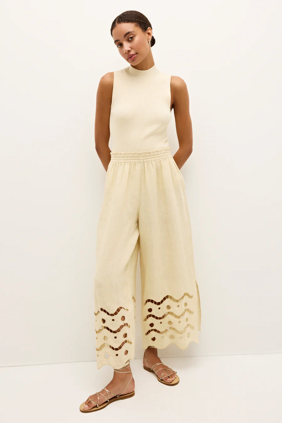 Marie Oliver Marin Pant | Birch Eyelet
