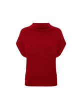 Load image into Gallery viewer, Brochu Walker The Morten Funnel Neck Cashmere Top | Crimson Red