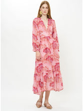 Load image into Gallery viewer, Oliphant Tie Back Maxi | Madrid Blush Gold Lurex