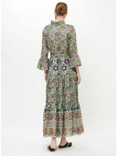 Load image into Gallery viewer, Oliphant Ruffle Collar Bell Maxi | Matera Green