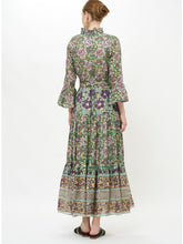 Load image into Gallery viewer, Oliphant Ruffle Collar Bell Maxi | Matera Green