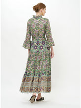 Load image into Gallery viewer, Oliphant Ruffle Collar Bell Maxi | Matera Green