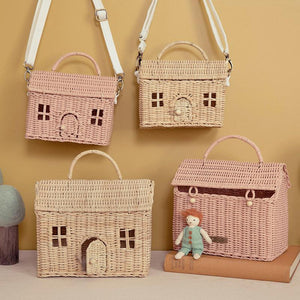 Rattan Casa Bag With Strap | Multiple Colors