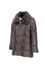 Load image into Gallery viewer, Herno A-Shape Jacket In Nylon &amp; Lady Alternative Fur | Charcoal