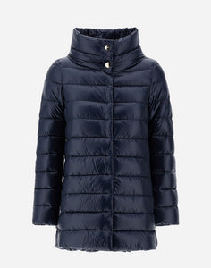 Herno Iconico Amelia A-Line Down Coat | Navy Blue