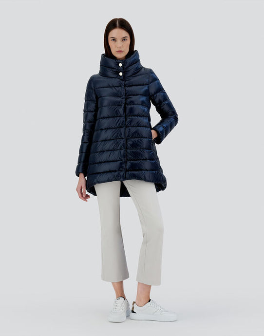 Herno Iconico Amelia A-Line Down Coat | Navy Blue