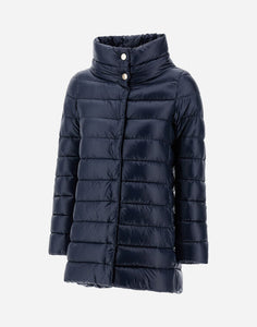 Herno Iconico Amelia A-Line Down Coat | Navy Blue