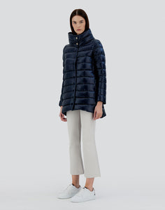 Herno Iconico Amelia A-Line Down Coat | Navy Blue