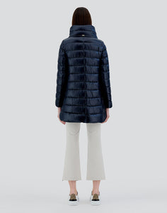 Herno Iconico Amelia A-Line Down Coat | Navy Blue