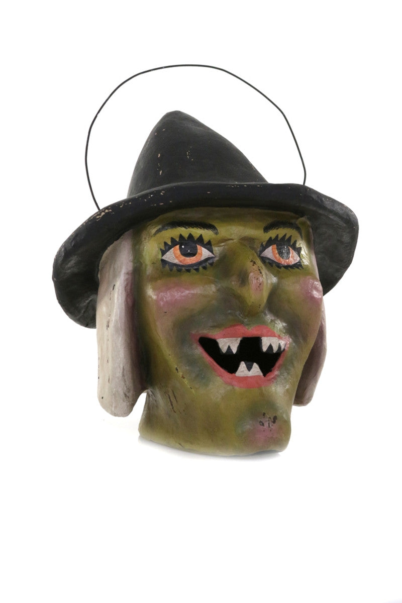Green Witch Halloween Bucket Decoration