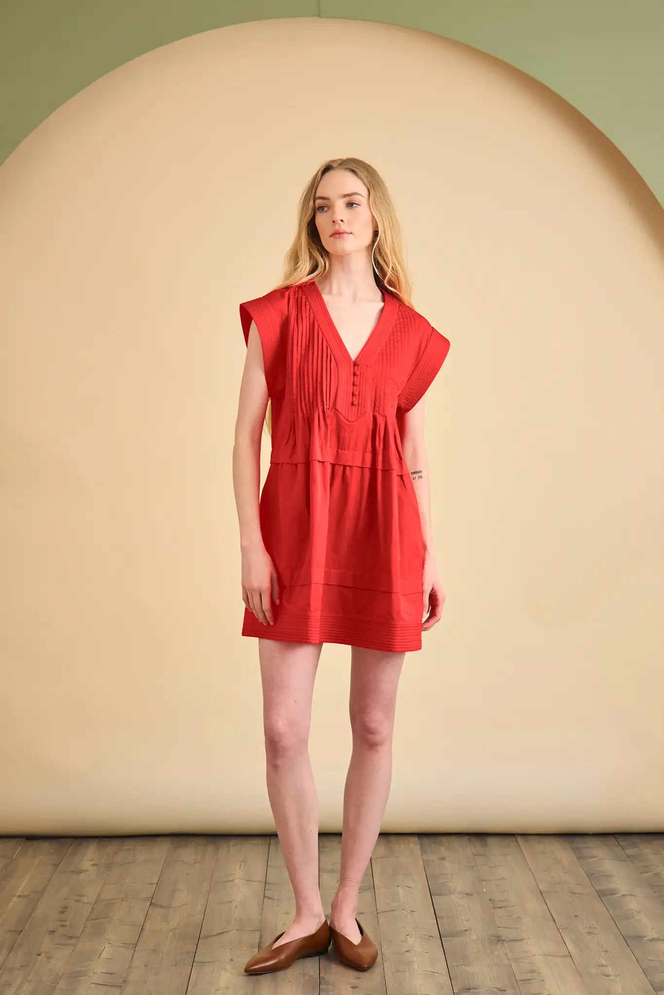 Hunter Bell Women's Parker Dress, 100% , Aces Red, 100% Cotton | Size: Medium