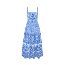 Load image into Gallery viewer, FINAL SALE Pink City Prints Nuri Dress | Azure Blue