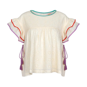 Sunshine Tienda Ivory Eyelet Lottie Top