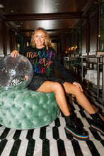 Load image into Gallery viewer, Queen Of Sparkles MERRY EVERYTHING Sweater | Black
