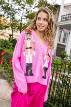 Load image into Gallery viewer, Queen Of Sparkles Pink Nutcracker Cardigan