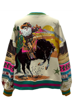 Load image into Gallery viewer, Queen Of Sparkles Vintage Cowboy Santa Christmas Sweatshirt