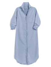 Load image into Gallery viewer, Frank &amp; Eileen Rory Maxi Shirtdress | Famous Denim | Pool Water Blue